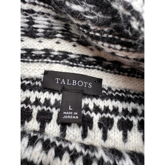 Unavailable - Talbots Womens Mock Neck Striped Knit Sweater Wool Blend - Picture 3 of 5
